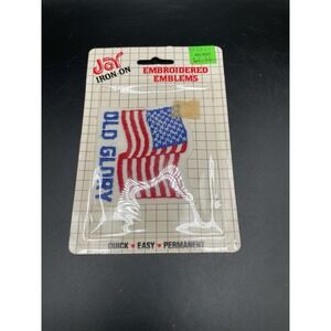 Vintage Joy Insignia Iron-on Patch Embroidery Truckers "OLD GLORY "NOS 1987